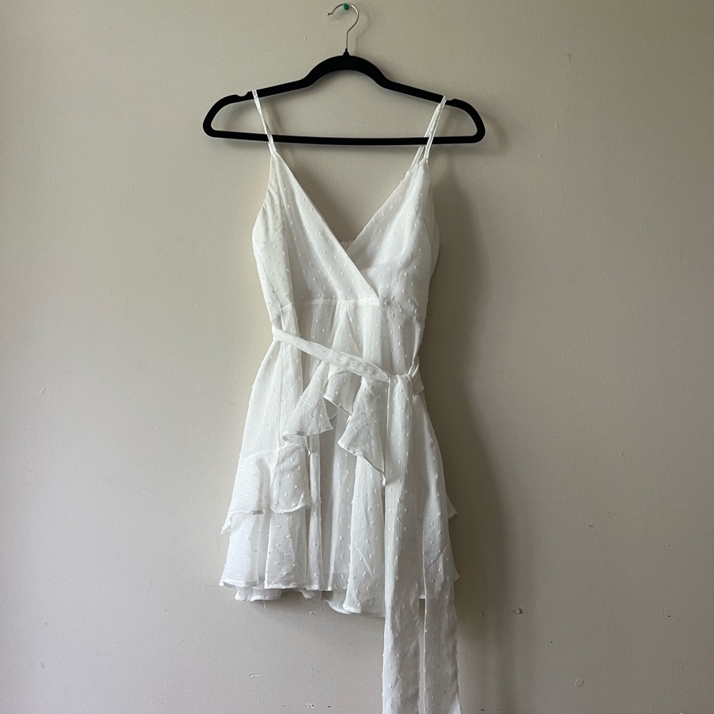 Meshki Asymmetrical White Dress